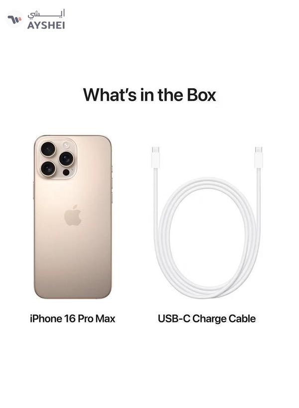 Apple iPhone 16 Pro Max 256GB Desert Titanium 5G With FaceTime - International Version