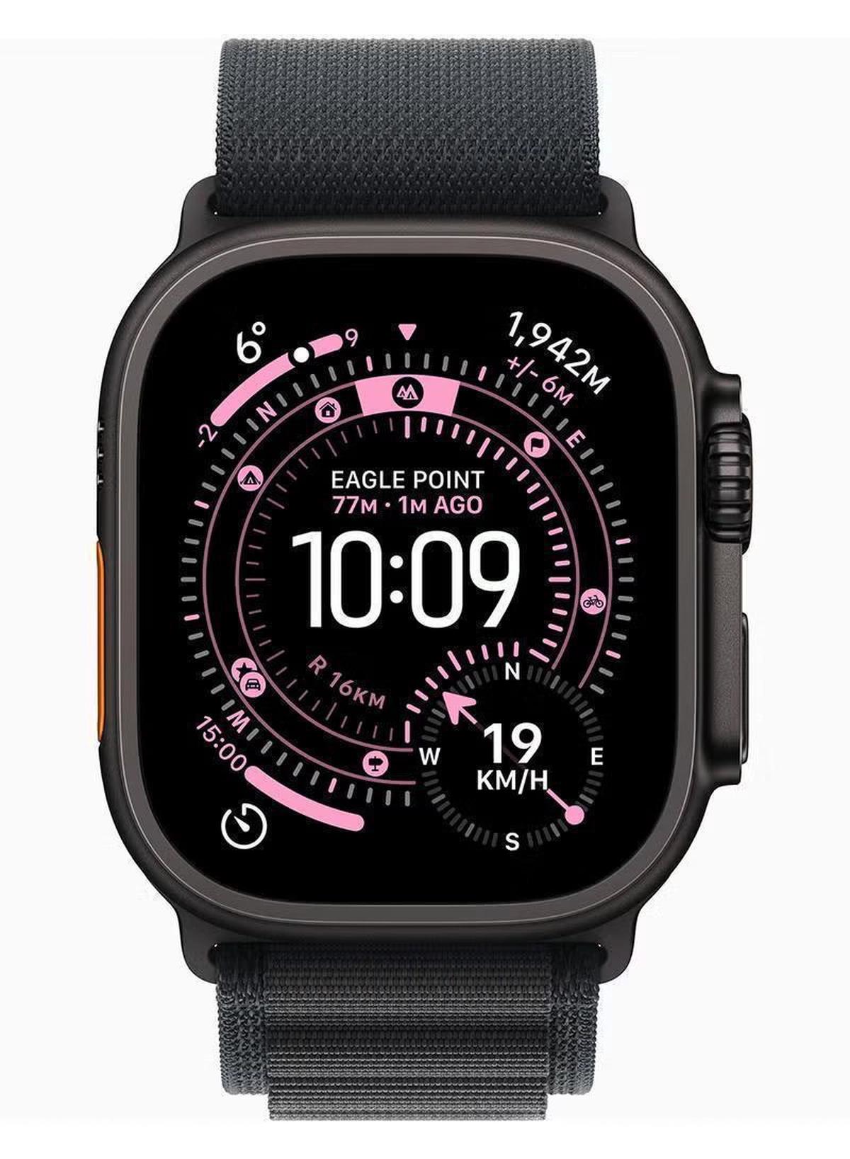 Apple Watch Ultra 3 GPS + Cellular 49mm (TDRA Version) Black Titanium Case With Black Alpine Loop - Large-2-2