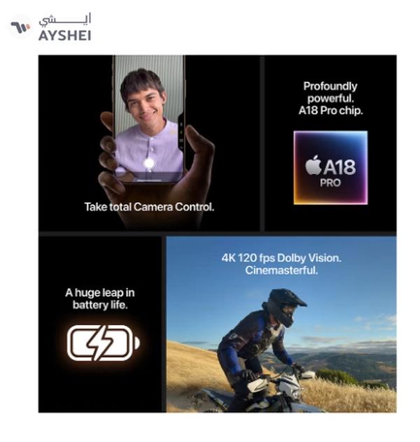 Apple iPhone 16 Pro 256GB White Titanium 5G With FaceTime - Middle East Version