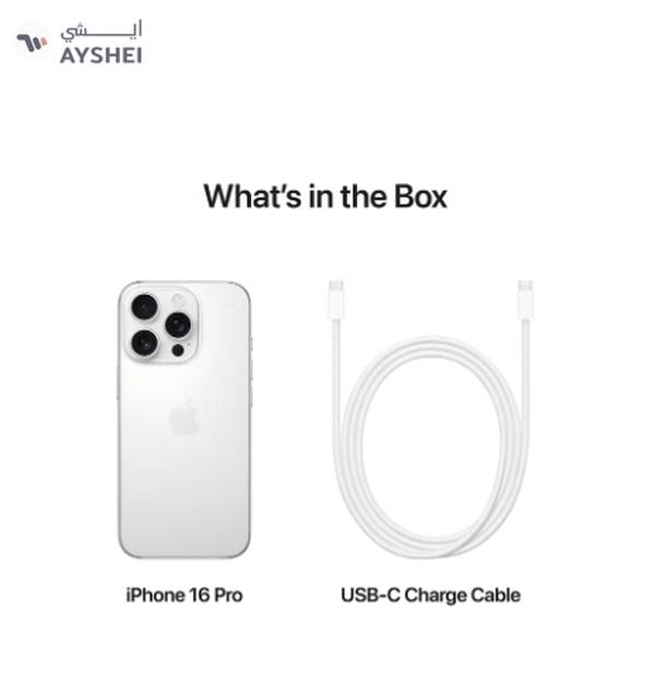 Apple iPhone 16 Pro 256GB White Titanium 5G With FaceTime - Middle East Version