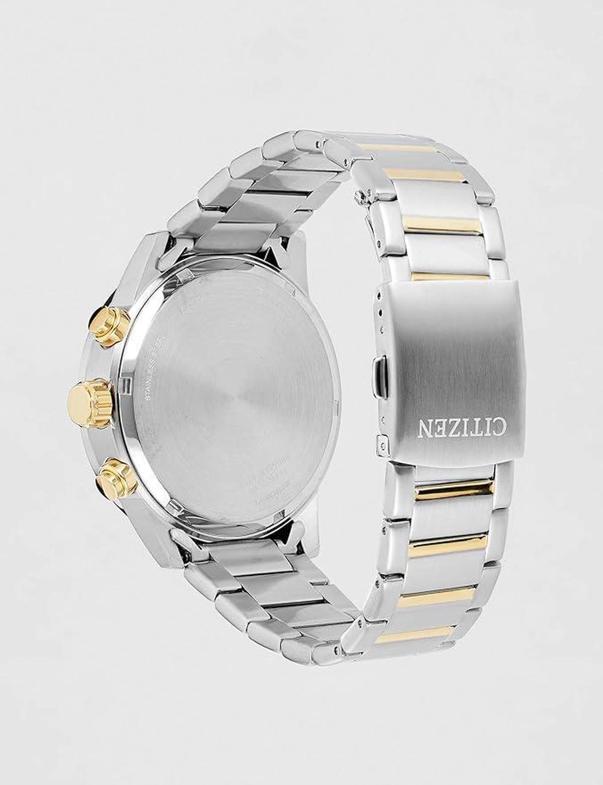 Citizen Chronograph Quartz Green Dial Stainless Steel Men's Watch AN3689-55X-0-portrait