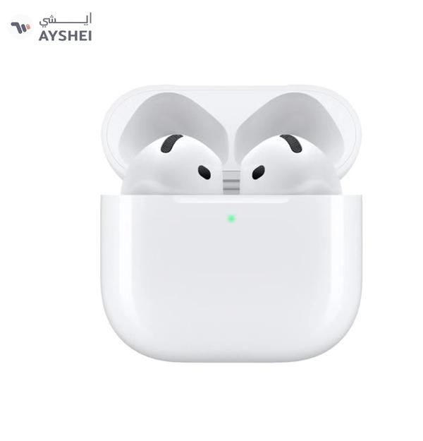 Apple AirPods 4 Wireless Earbuds, Bluetooth Headphones, Personalized Spatial Audio, Sweat and Water Resistant