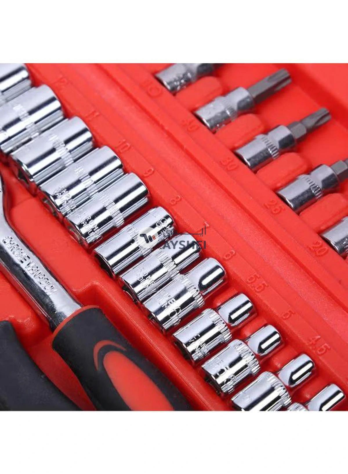 Generic 46-Piece Compact And Convenient Quick Ratchet Sleeve Auto Repair Tool Set-2-2