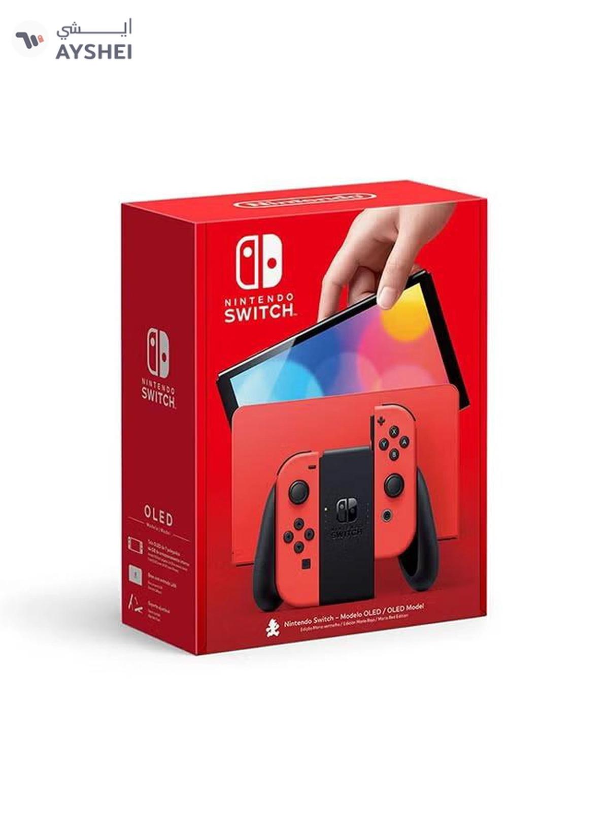 Nintendo Switch OLED Mario Red Console-1-portrait