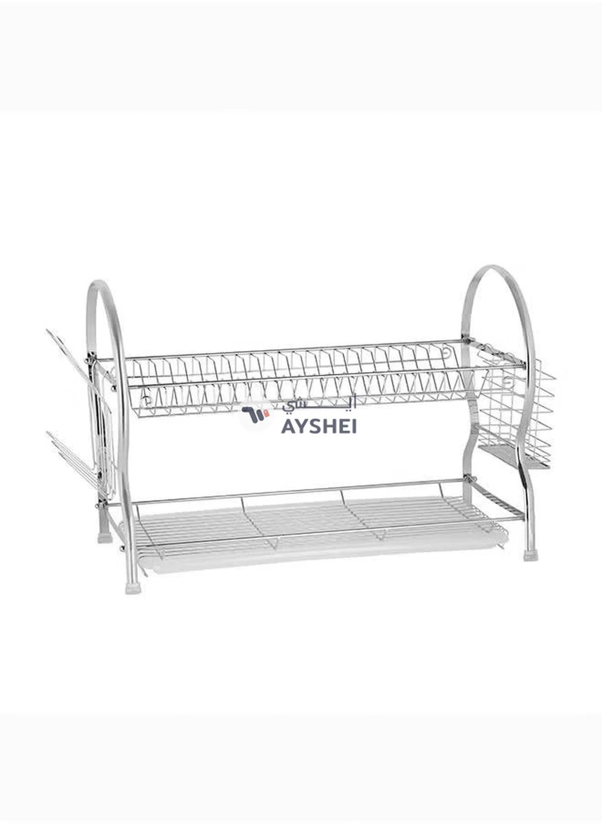 Delcasa 2 Layer Dish Rack, PP Drain Board, DC2096-0-0