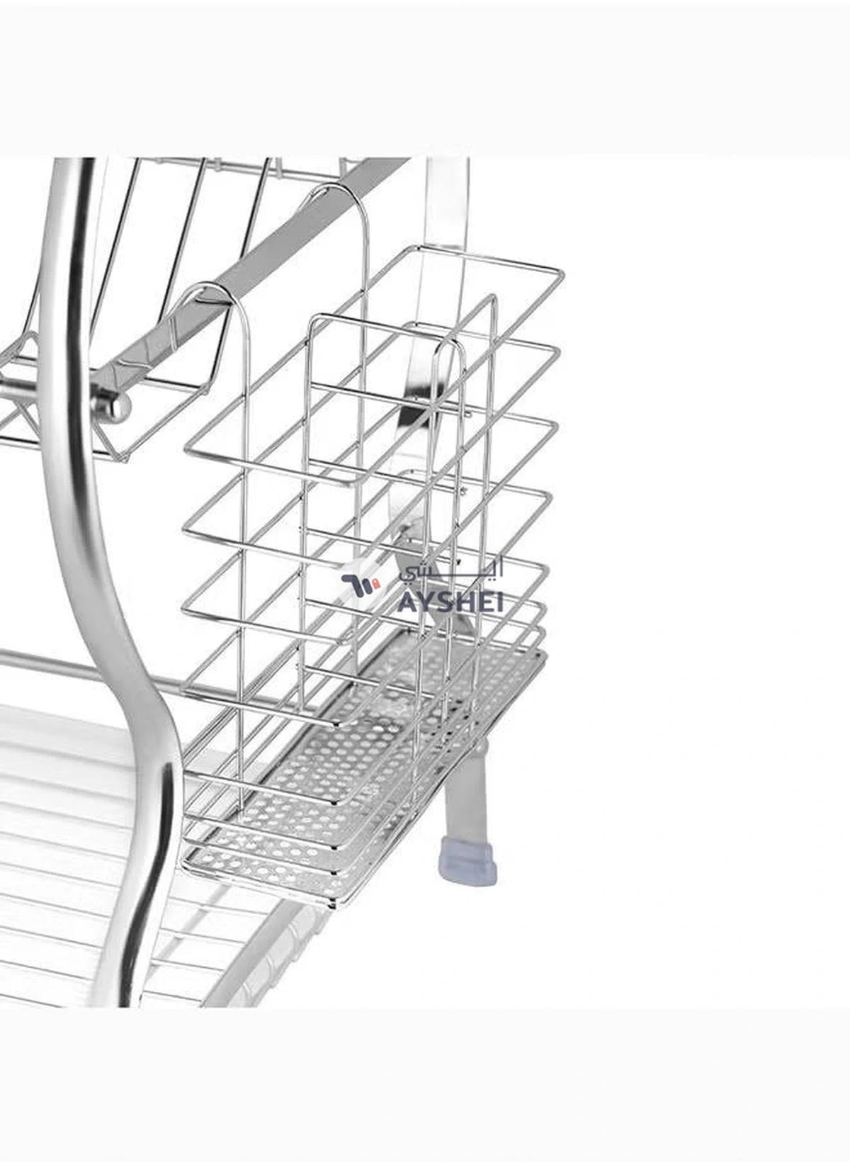 Delcasa 2 Layer Dish Rack, PP Drain Board, DC2096-3-3
