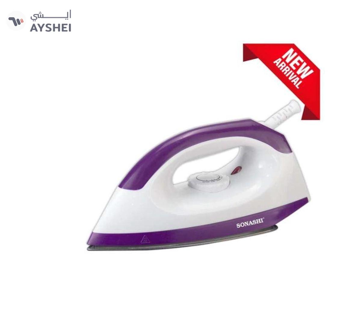 Sonashi Dry Iron With Stainless Steel Soleplate & Adjustable Thermostat Control-0-0