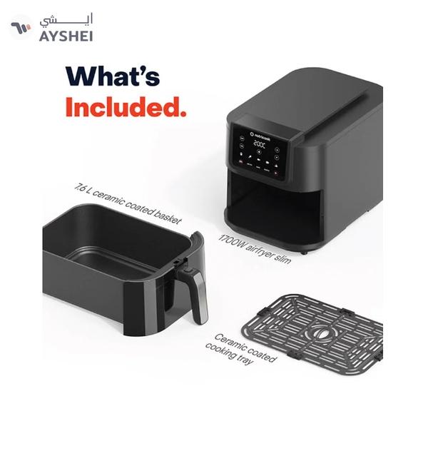 nutricook Air Fryer Slim XL,7.6L, 2.4KG, Extra-Large Basket