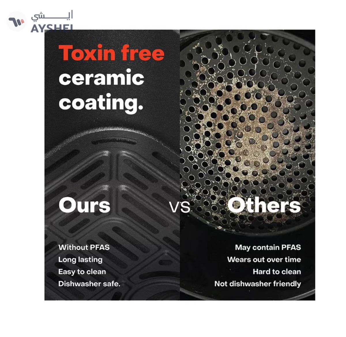 nutricook Air Fryer Slim XL,7.6L, 2.4KG, Extra-Large Basket-2-2