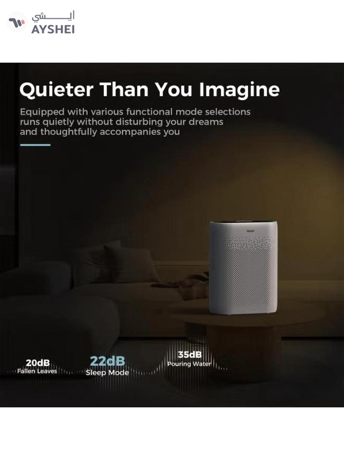 IBSUN Air Purifier Large Room Up to 60 ㎡ with Air Quality Sensors, H13 True HEPA Filter Remove 99.97% for Dust Pet Dander ZY2866-1-portrait