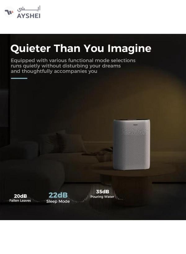 IBSUN Air Purifier Large Room Up to 60 ㎡ with Air Quality Sensors, H13 True HEPA Filter Remove 99.97% for Dust Pet Dander ZY2866