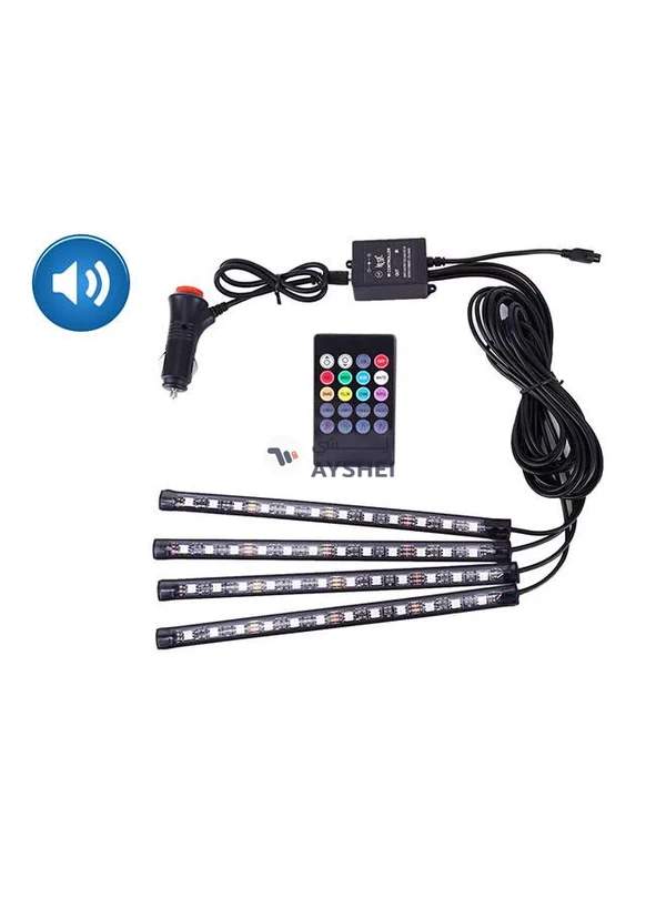 Generic 4-In-1 Universal Car LED Atmosphere Lights Colorful Lighting Decorative Lamp, With 48LEDs SMD-5050 Lamps