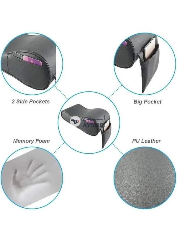 Generic Car Center Console Armrest Pad With Storage Pockets