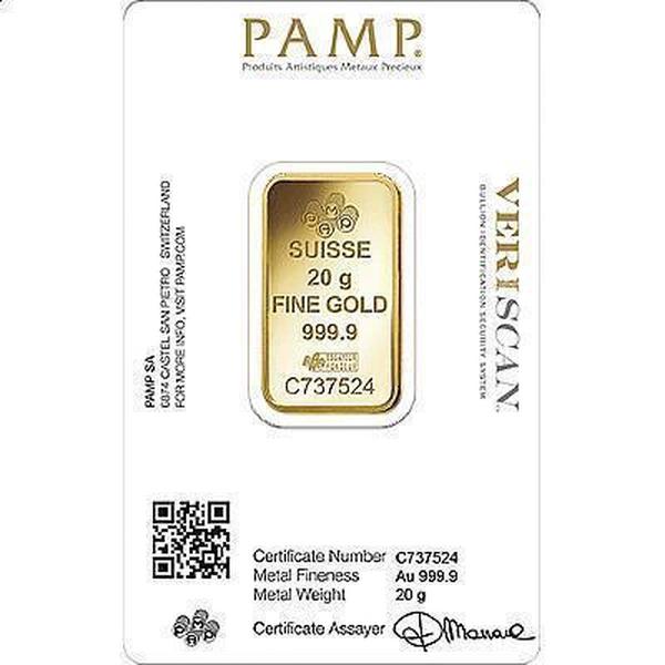 PAMP 20 Gram Gold Bar