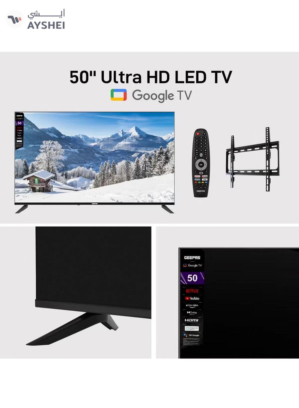 GEEPAS 50" Google TV- GLED5006SGXHD | Dolby Audio, Ultra HD LED TV.-3-3