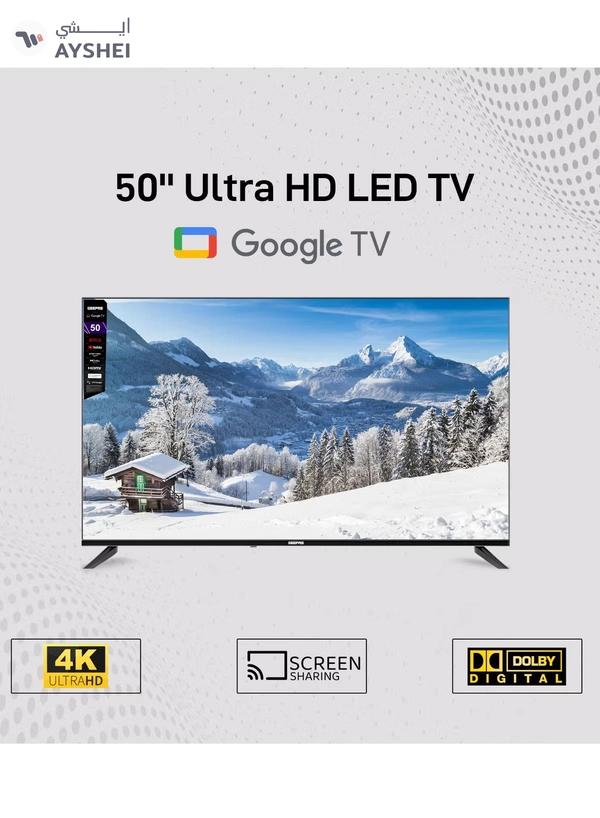 GEEPAS 50" Google TV- GLED5006SGXHD | Dolby Audio, Ultra HD LED TV.