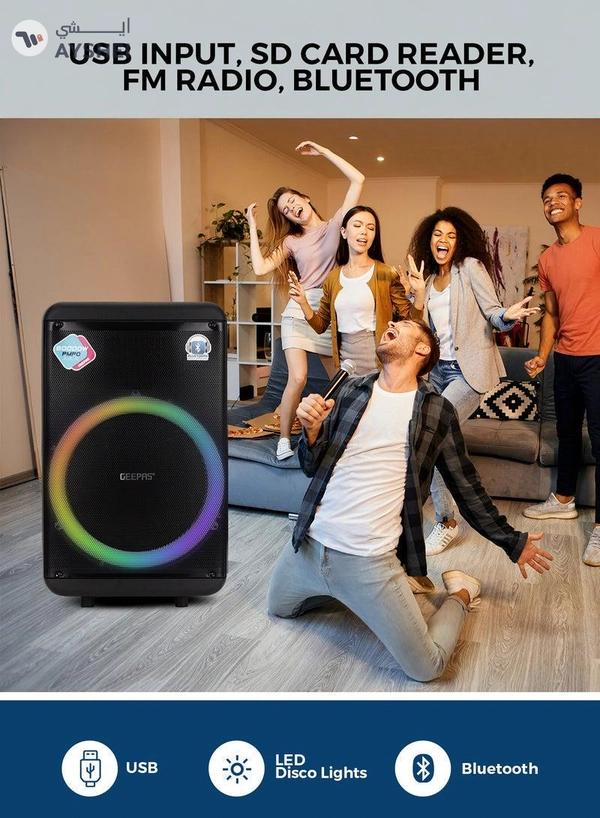 GEEPAS Rechargeable and Professional Trolley Speaker