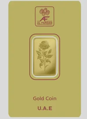 24K Gold Bar 5 gram Gold Bar Al Fardan UAE (999.9% Pure Gold)