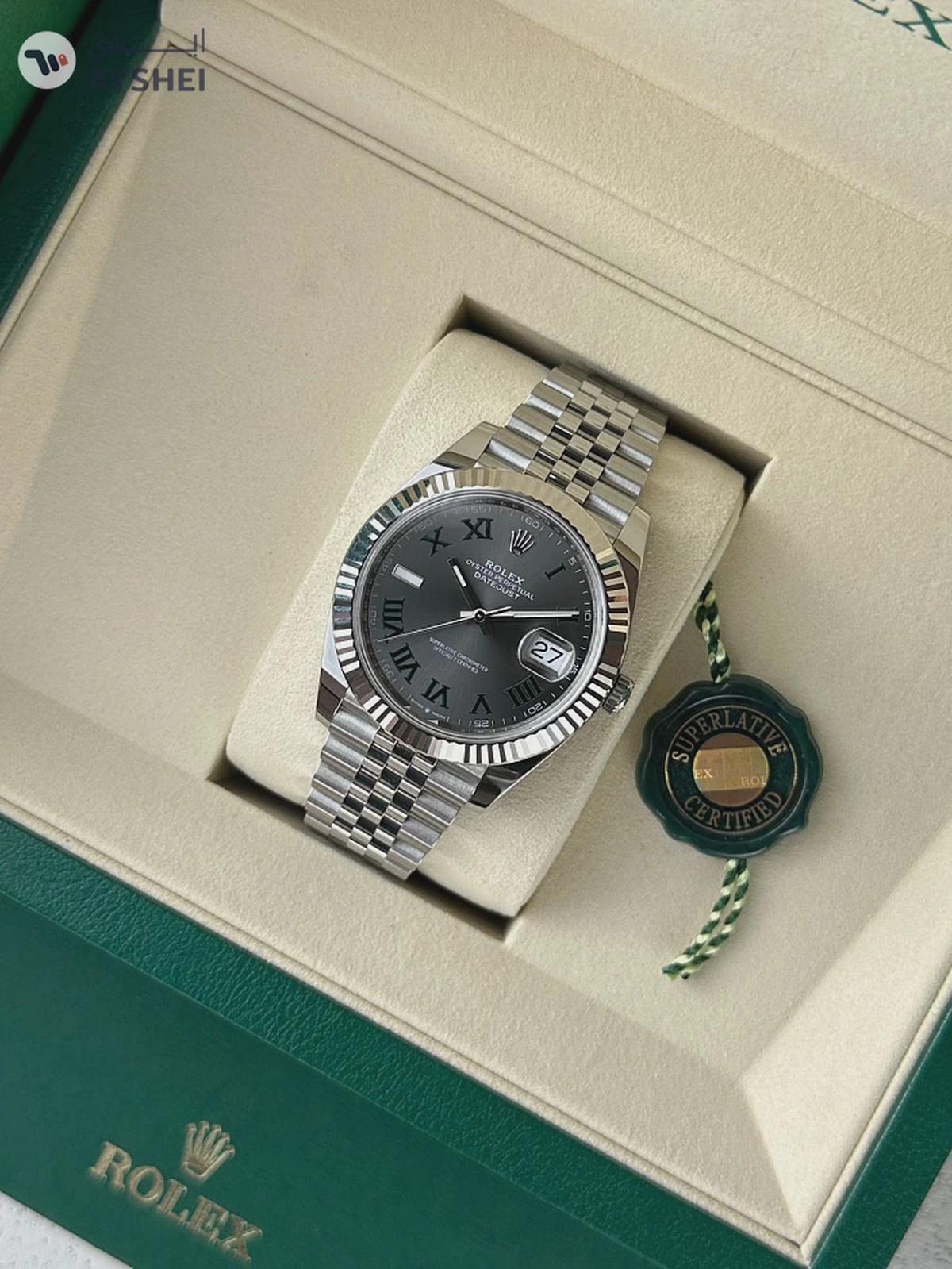 Rolex Datejust 41mm Steel & White gold Wimbledon dial Jubilee bracelet-0-portrait