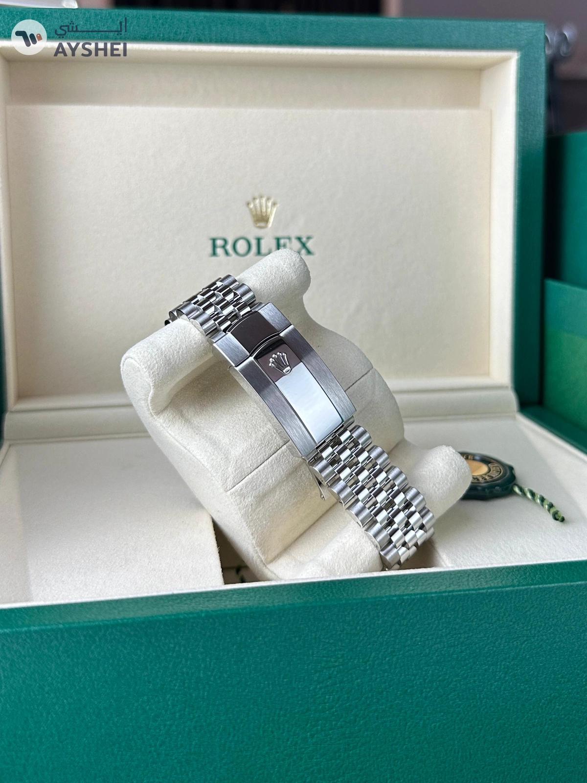 Rolex Datejust 41mm Steel & White gold Wimbledon dial Jubilee bracelet-8-8