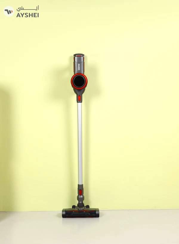 GEEPAS Rechargeable Cordless Vacuum Cleaner, 3 Speed and LED Touch Panel Control, Sensor for Power, Easy to Use Stick Model, Low Noise Design, Long and Sofa Nozzle 0.6 L 350 W GVC19038 Grey, Red