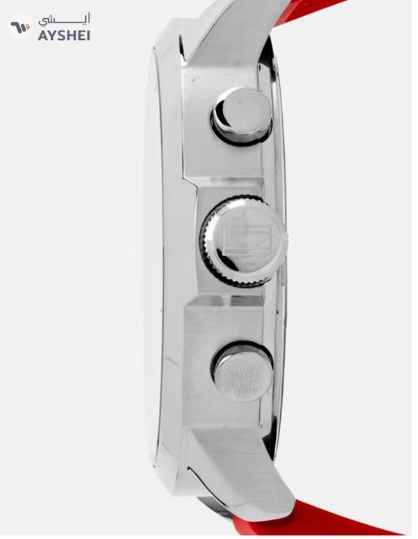 Tommy Hilfiger Men 1710490 Analog Silicone Band Watch , Red