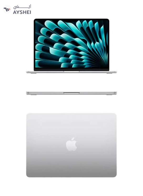 Apple New 2025 MacBook Air MW0X3 13-Inch Display, Apple M4 Chip 10-Core CPU 10-Core GPU Processor/16GB RAM/512GB SSD/macOS English/Arabic Silver