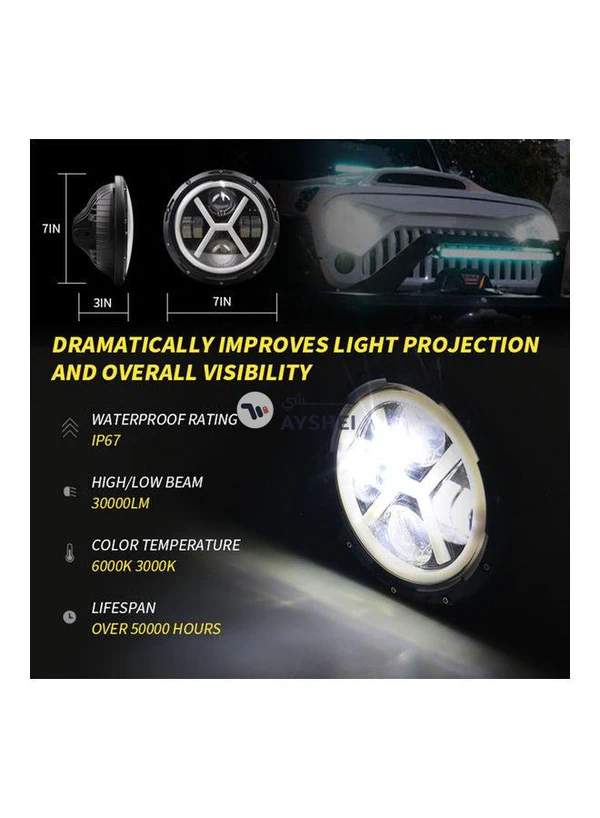 Generic 500W Round LED Car Headlight