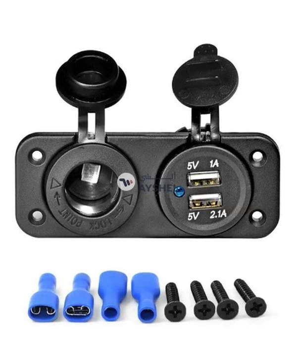 OUTAD 2 USB Adapter Charger Black