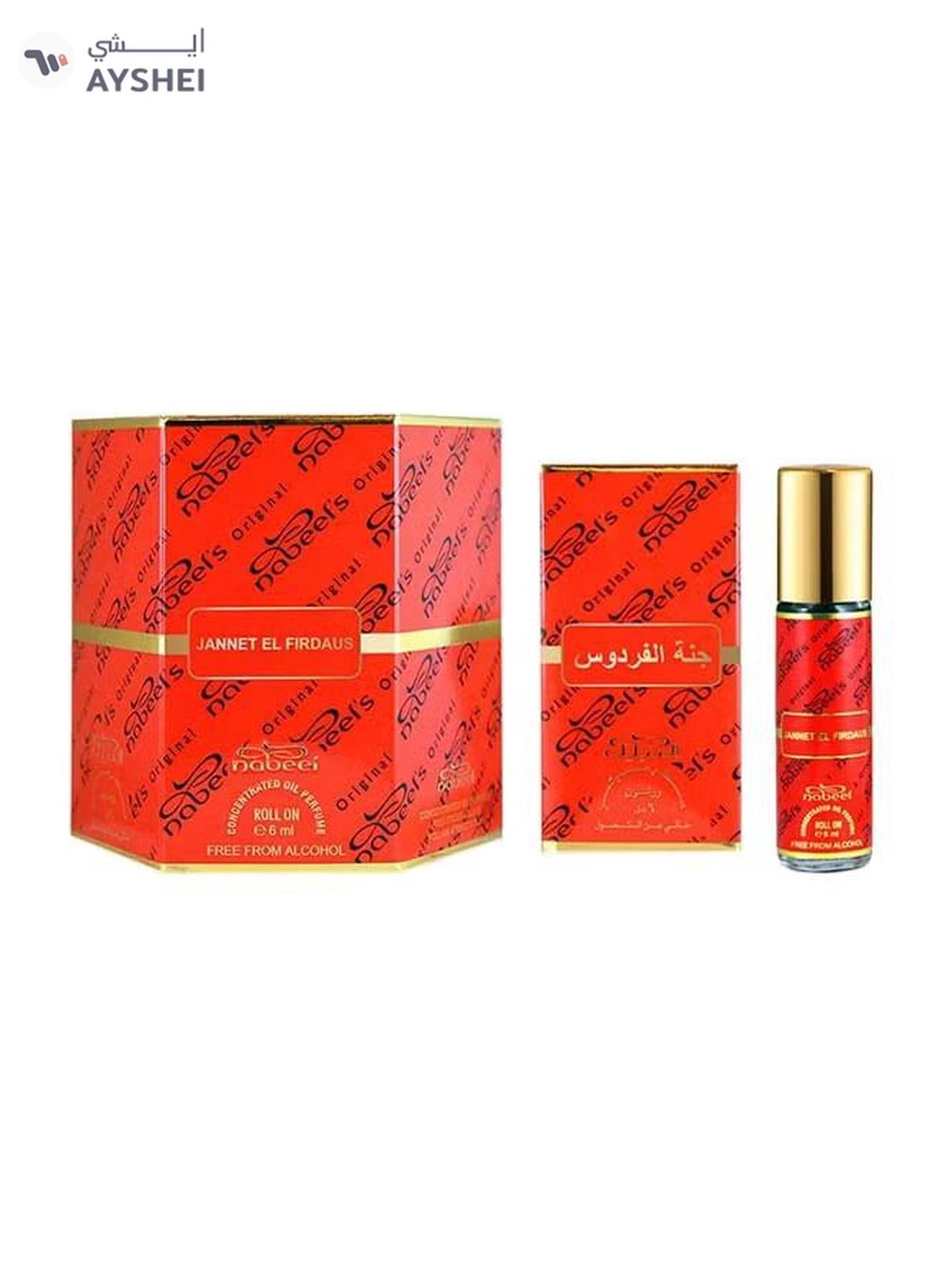 Nabeel Pack of 6 Jannet El Firdaus Alcohol Free Roll On Oil Perfume 36ml-0-0
