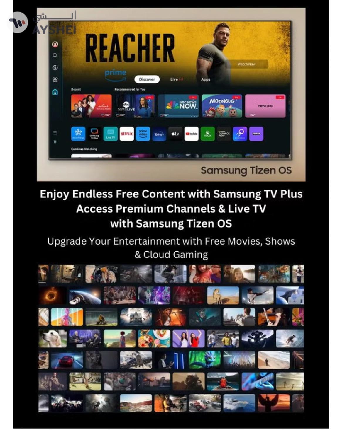 Samsung 50-Inch Crystal UHD DU7000 4K Tizen OS Smart TV with HDR 10+, PurColor, Knox Security With 2.0 Channel Soundbar 30W, HDMI ARC, Bluetooth, USB, MP3, FM Station 50DU7000+SOUNDBAR Black-6-6