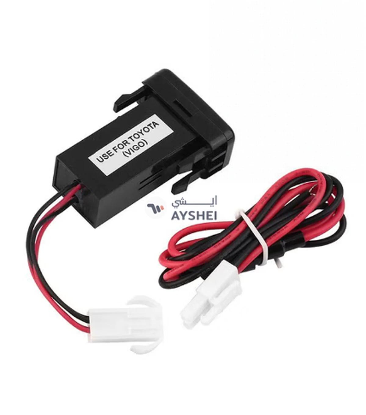 OUTAD Double USB Car Mobile Charger For Toyota Vigo Black-0-0