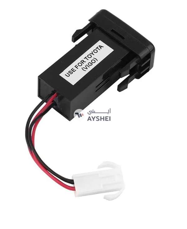 OUTAD Double USB Car Mobile Charger For Toyota Vigo Black