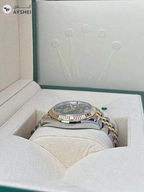 Rolex Datejust 36mm Steel & Yellow Gold Olive Green VI Diamond Dial