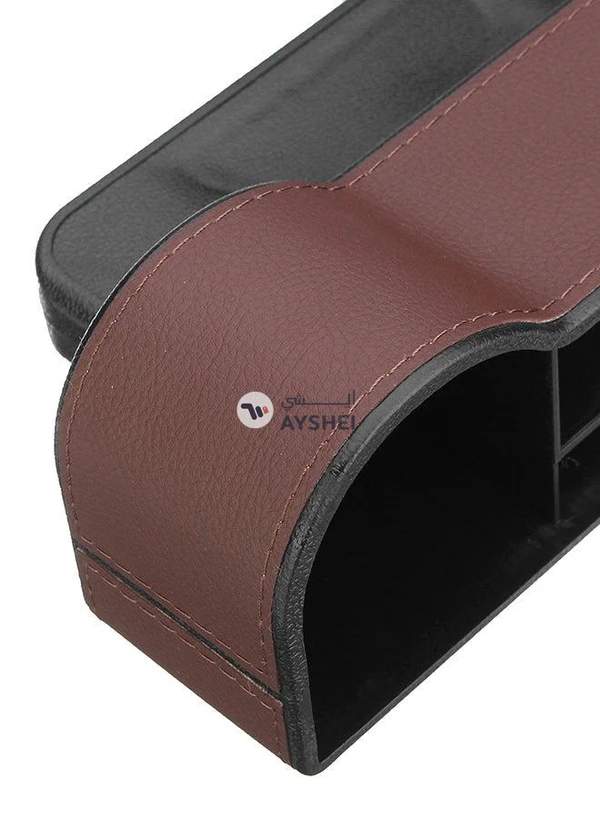 Generic 2-Piece Car Seat Gap Storage Box With Base Kit Pocket Organizer