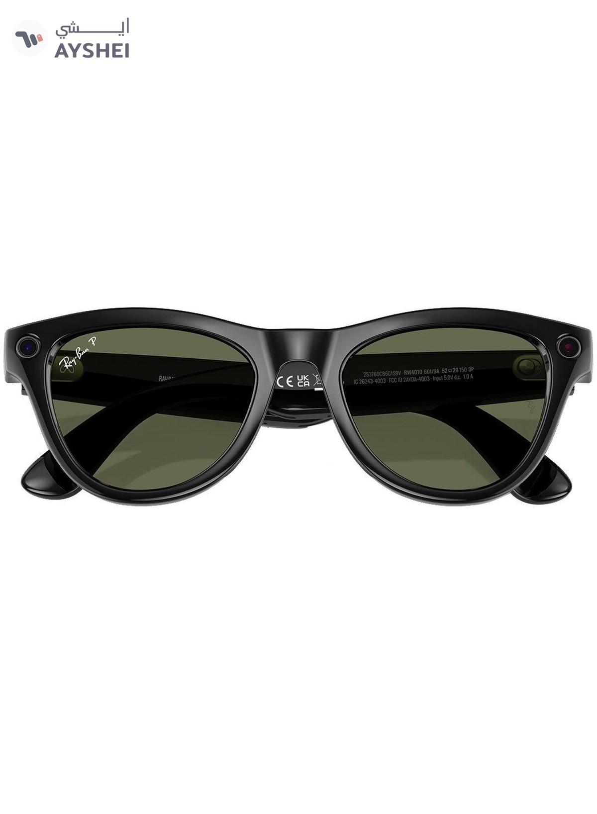 Meta Ray-Ban Skyler RW4010 Polar G-15 Green lens Shiny Black-1-1