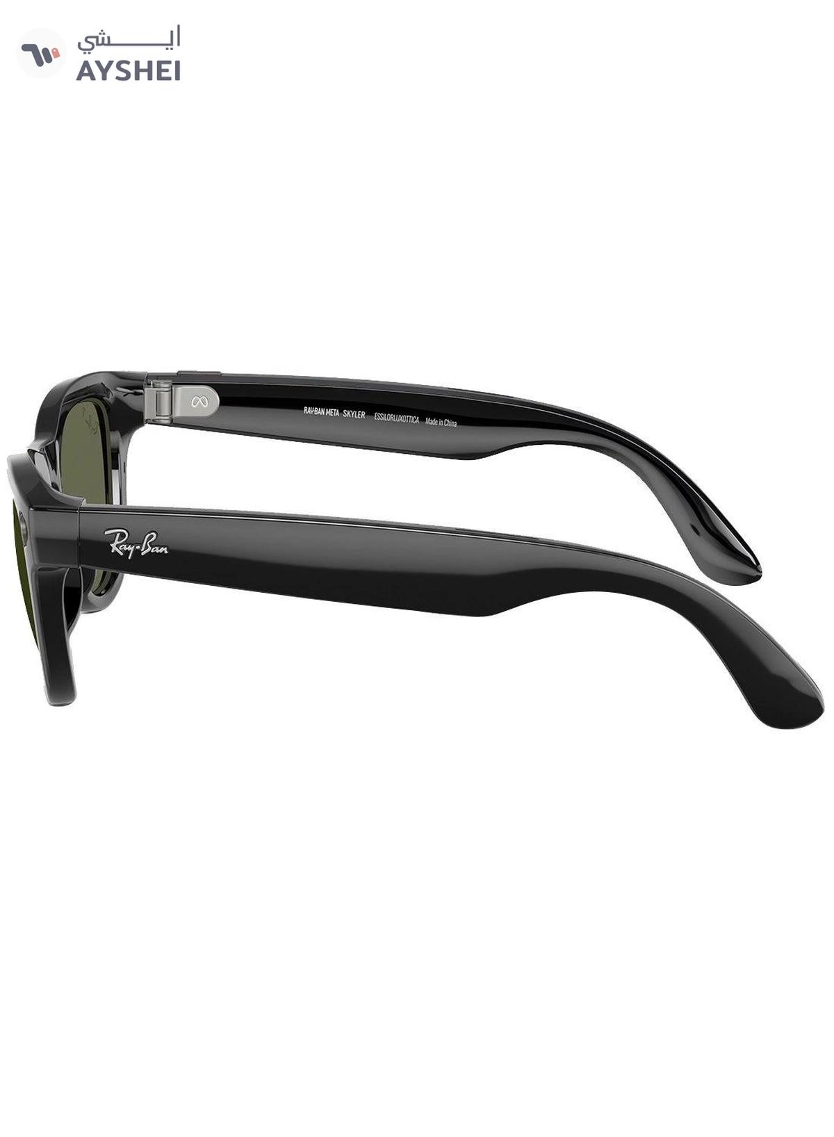 Meta Ray-Ban Skyler RW4010 Polar G-15 Green lens Shiny Black-1-portrait