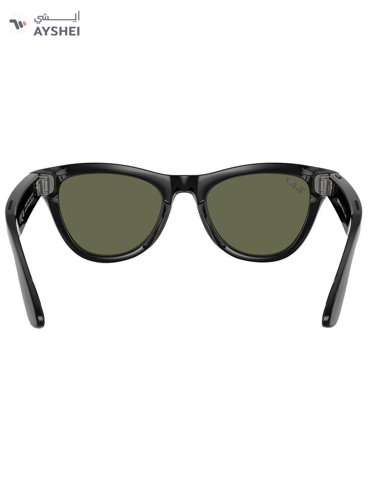 Meta Ray-Ban Skyler RW4010 Polar G-15 Green lens Shiny Black-4-4
