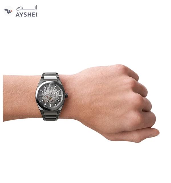 Fossil Men's Everett Round Shape Stainless Steel Automatic Wrist Watch ME3206 - 42 mm - Grey