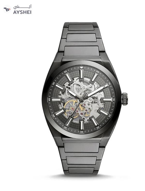 Fossil Men's Everett Round Shape Stainless Steel Automatic Wrist Watch ME3206 - 42 mm - Grey