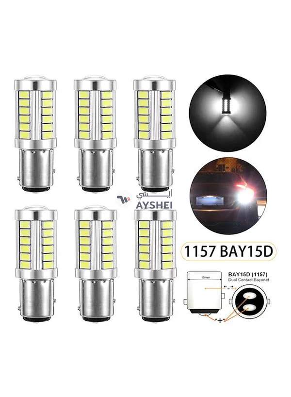 Generic 6X 1157 Bay15D Car Tail Stop Brake Light Super Bright 33 SMD LED Bulb 12V White
