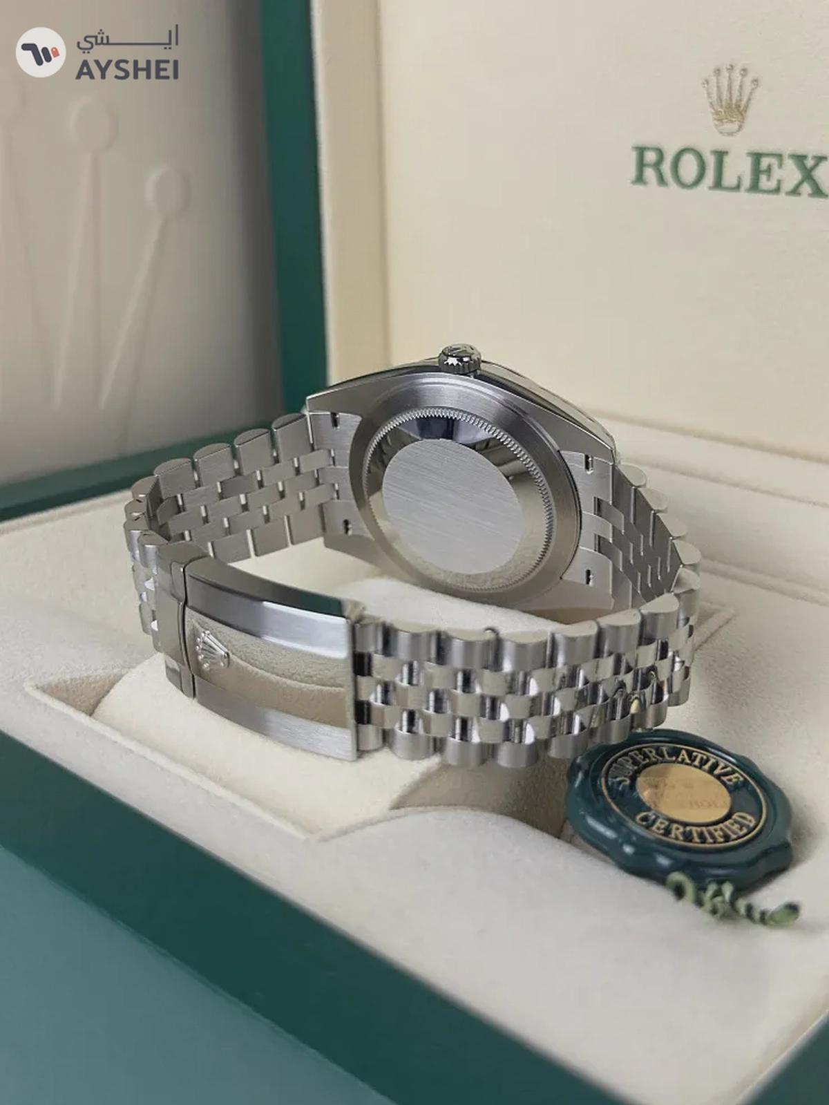 Rolex Datejust 41mm Steel & White gold Wimbledon dial Jubilee bracelet-1-1