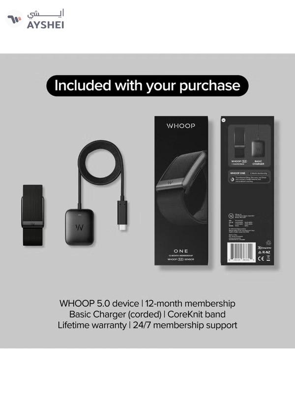 Whoop One – 12-Month Membership – 5.0 Health and Fitness Wearable