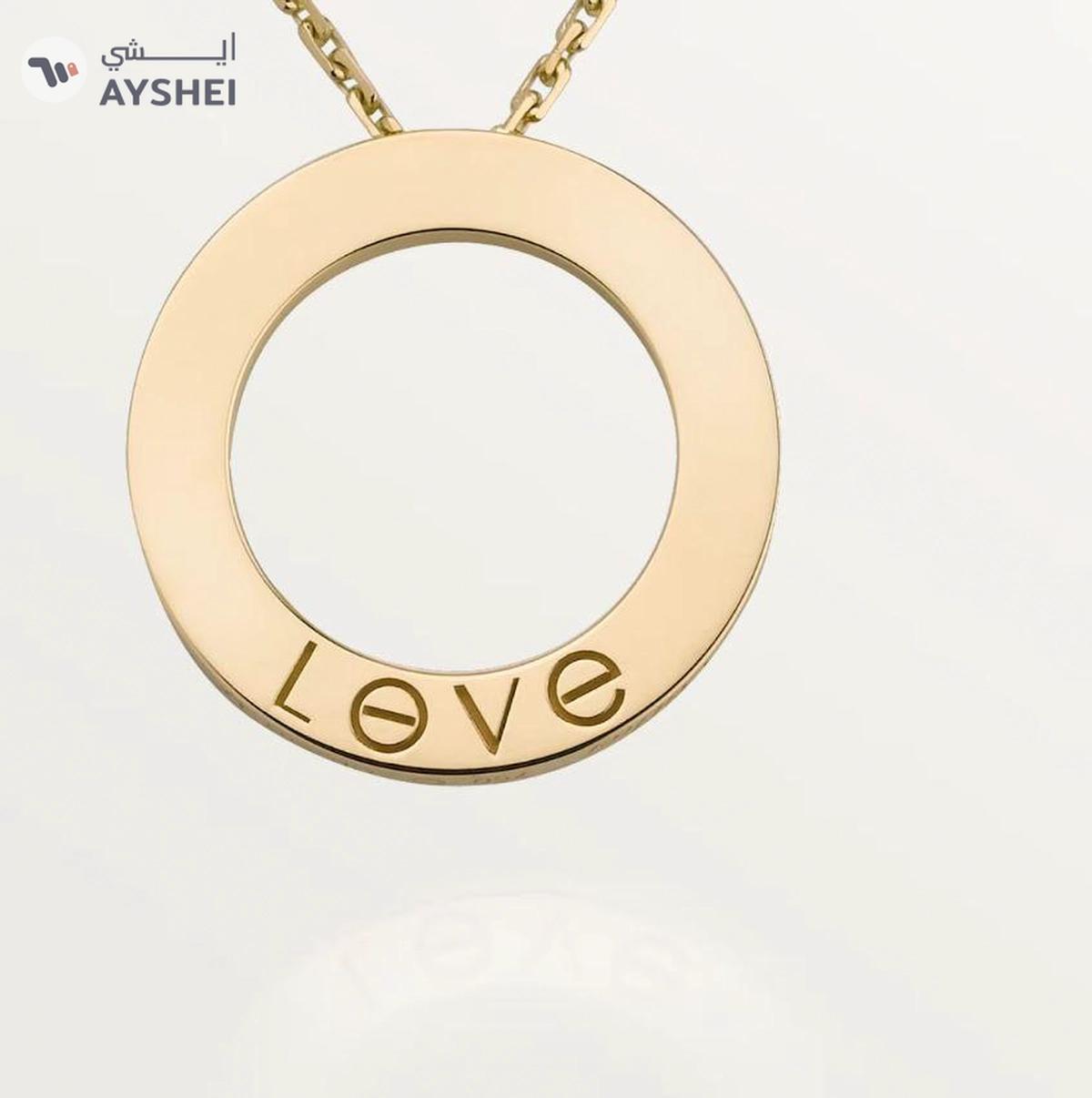 CARTIER LOVE pendant - Yellow gold LOVE necklace, 18K yellow gold-4-4