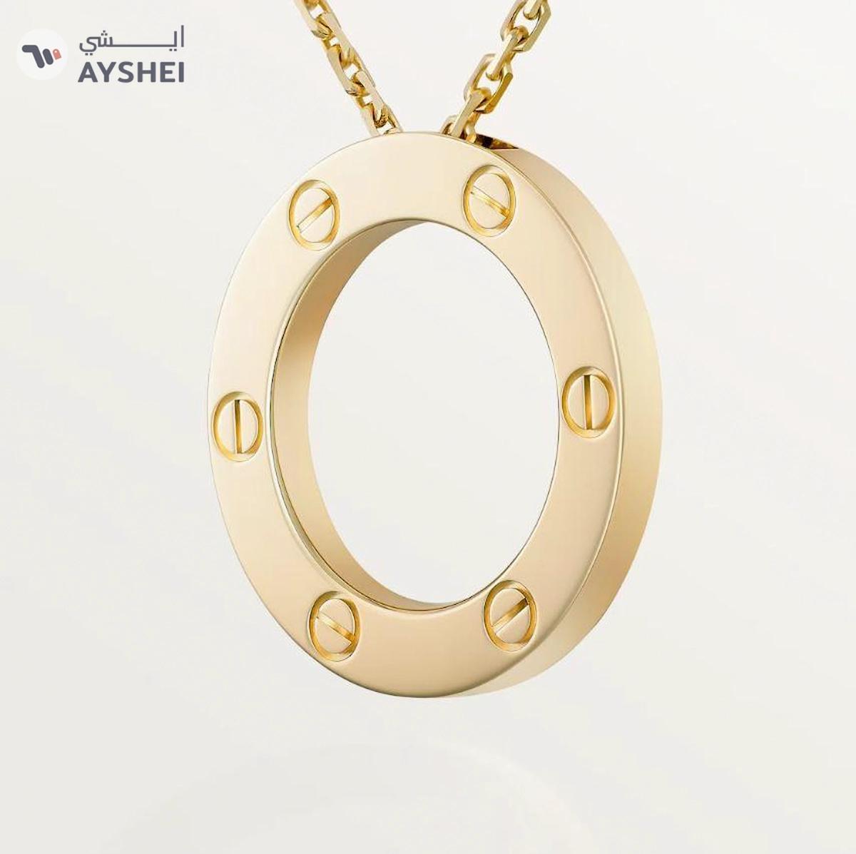 CARTIER LOVE pendant - Yellow gold LOVE necklace, 18K yellow gold-8-8