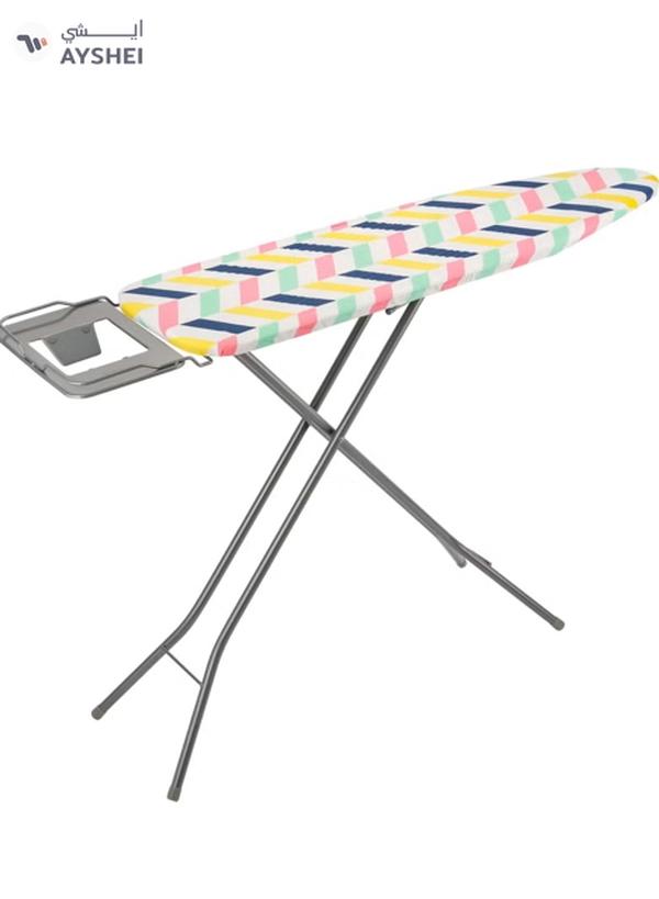 Delcasa 110x34 cm Ironing Board Ironing Table assorted color with Powder Coated Carbon Steel Iron Table with Adjustable Height Mechanism Heat Resistant Cotton Cover