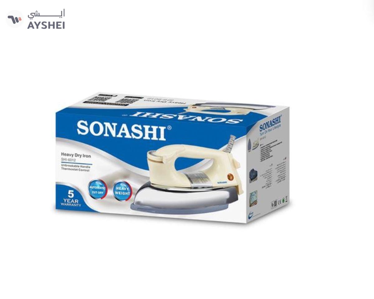 Sonashi 2-Piece Heavy Iron - Grey Ceramic Coated Soleplate | Overheat Safety Protection,2 kg 1200-3-3