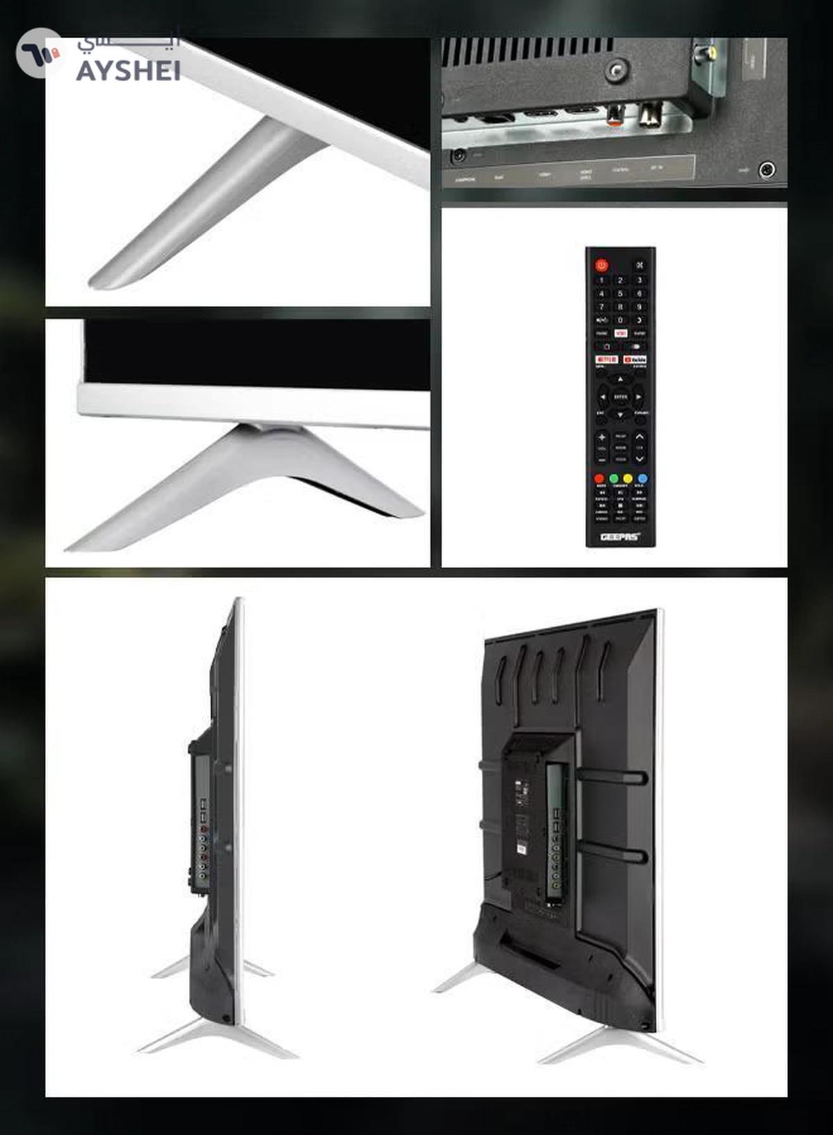 GEEPAS 43" Frameless HD Smart LED TV With Remote Control-3-3