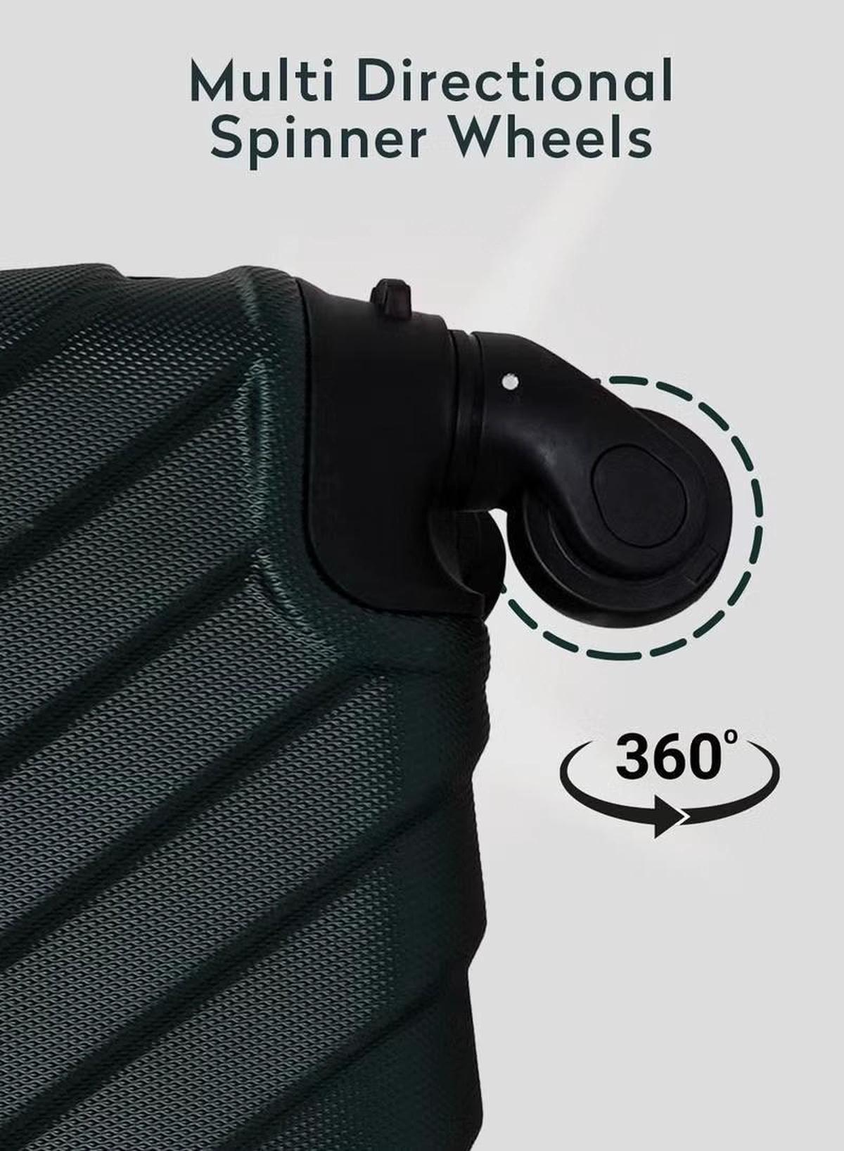 PARAJOHN Lightweight 3-Pieces ABS Hard Side Travel Luggage Trolley Bag Set-4-4