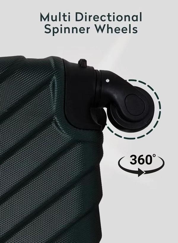 PARAJOHN Lightweight 3-Pieces ABS Hard Side Travel Luggage Trolley Bag Set